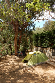 Unser Zelt in Camping Oliviers.