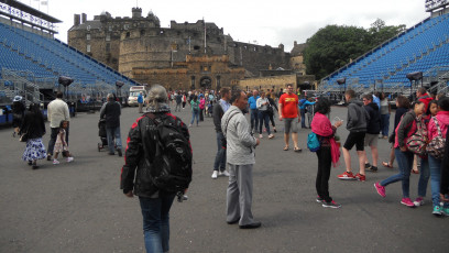 Hier, vor dem Edinburgh Castle, findet das Military Tattoo statt.